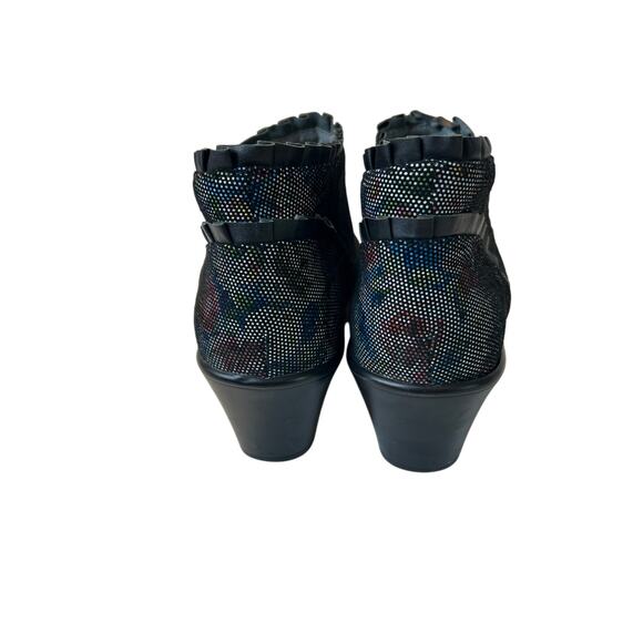 Alegria Leather Floral Shimmery Ankle Boots EU Size 37 US Size 6.5 - Picture 4 of 11